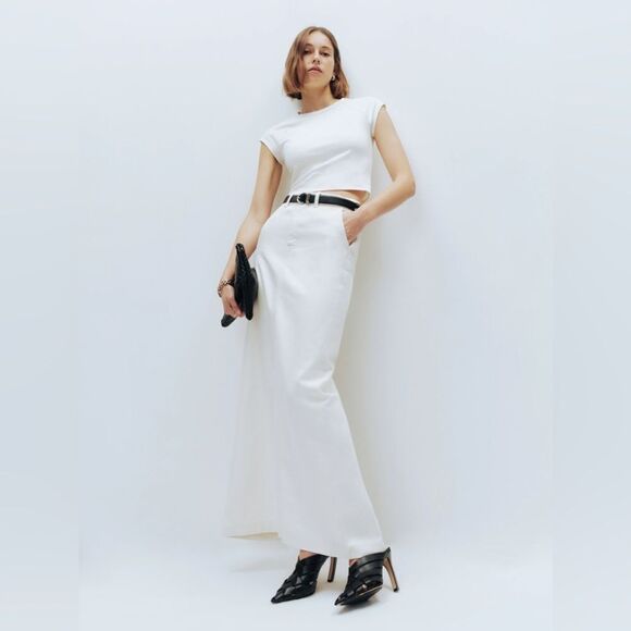 Reformation NWT Myles Maxi Skirt in the color Fior Di Latte size 26 - Picture 1 of 7